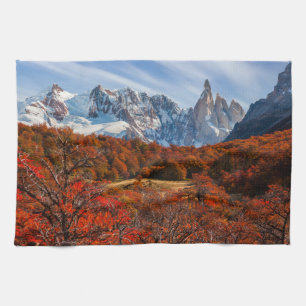 Ice & Snow El Chalten, Argentina Patagonia Tea Towel