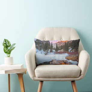 Ice & Snow Estes Park, Colorado Lumbar Cushion