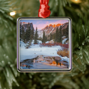 Ice & Snow   Estes Park, Colorado Metal Ornament