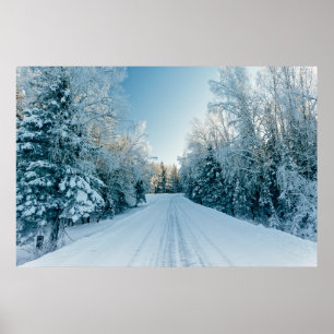 Ice & Snow   Frozen Winter Road Russia, Siberia Poster