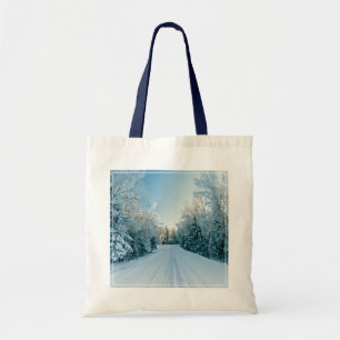 Ice & Snow   Frozen Winter Road Russia, Siberia Tote Bag