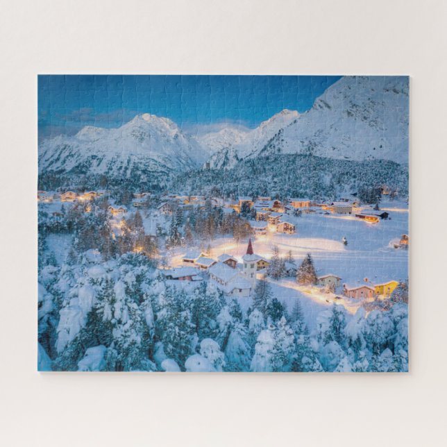 Ice & Snow | Graubunden, Engadin, Switzerland Jigsaw Puzzle (Horizontal)