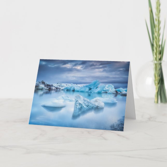 Ice & Snow | Jokulsarlon Lagoon, Iceland Card (Front)