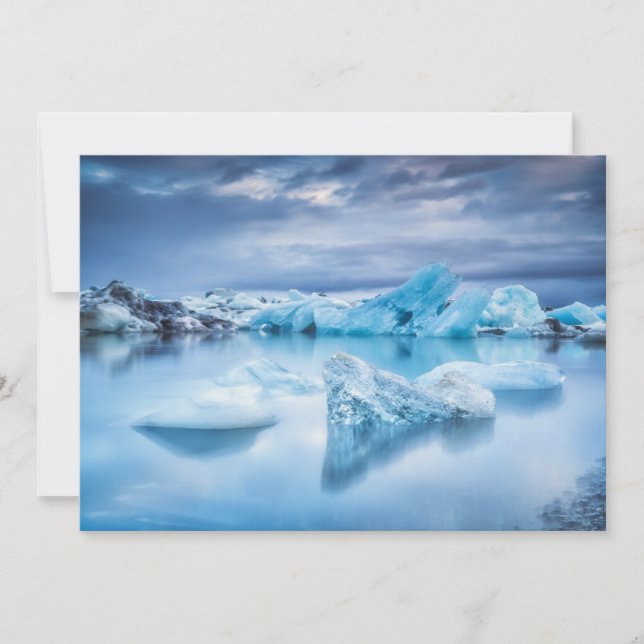 Ice & Snow | Jokulsarlon Lagoon, Iceland Thank You Card (Front)