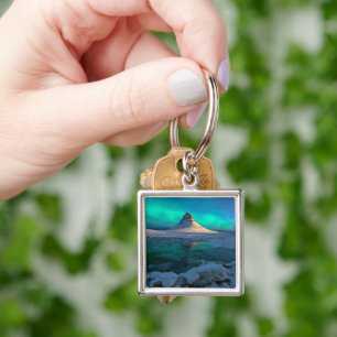 Ice & Snow Kirkjufell Mountain, Iceland Key Ring