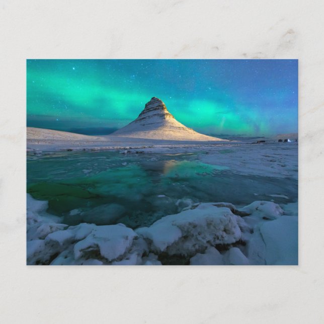 Ice & Snow | Kirkjufell Mountain, Iceland Postcard (Front)