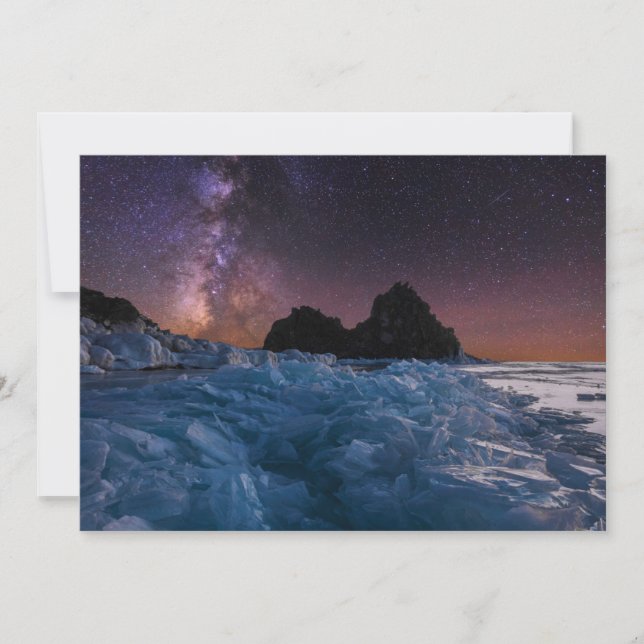 Ice & Snow | Lake Baikal, Siberia, Russia Thank You Card (Front)