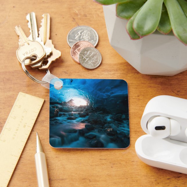 Ice & Snow | Mendenhall Glacier, Juneau, Alaska Key Ring (Desk)
