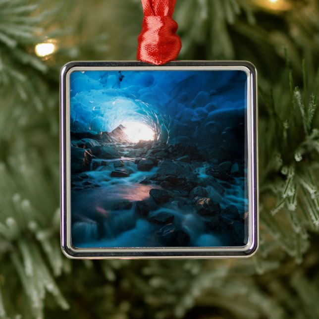 Ice & Snow | Mendenhall Glacier, Juneau, Alaska Metal Ornament (Tree)
