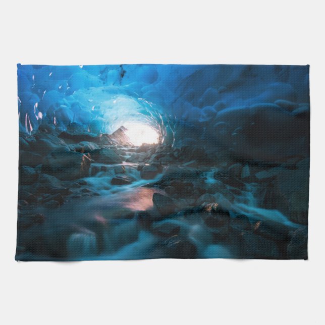 Ice & Snow | Mendenhall Glacier, Juneau, Alaska Tea Towel (Horizontal)