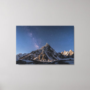Ice & Snow Milky Way Baltoro Glacier, Pakistan Canvas Print