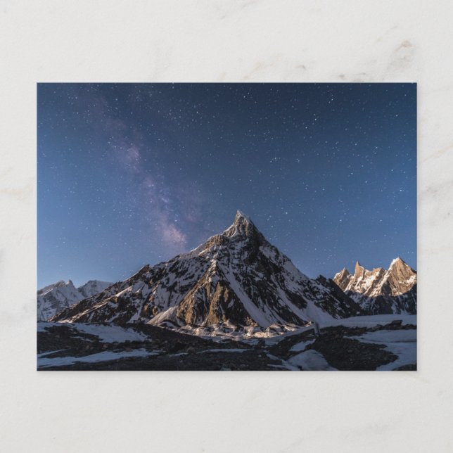 Ice & Snow |  Milky Way Baltoro Glacier, Pakistan Postcard (Front)