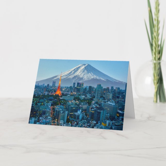 Ice & Snow | Mt. Fuji & Tokyo Skyline Card (Front)