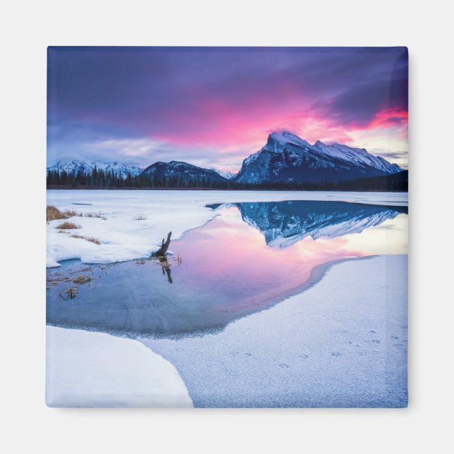 Ice & Snow | Mt. Rundle, Canada Magnet (Front)