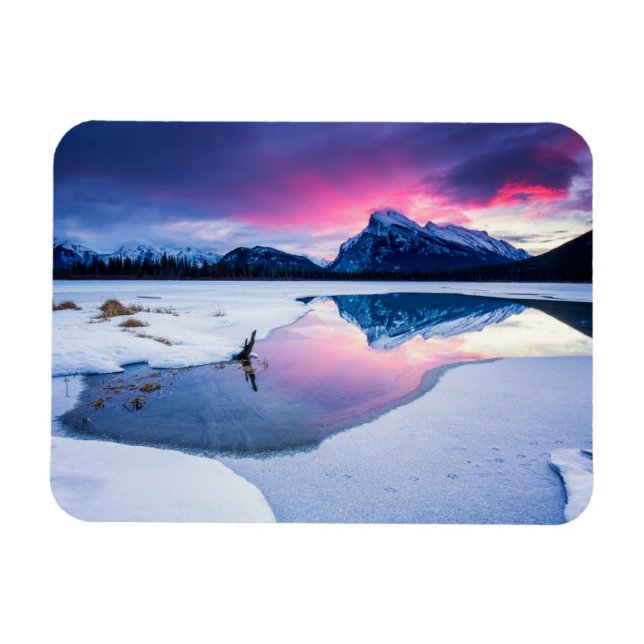 Ice & Snow | Mt. Rundle, Canada Magnet (Horizontal)