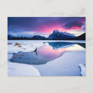 Ice & Snow Mt. Rundle, Canada Postcard