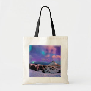 Ice & Snow   Northern Lights,  Kirkjufell Mountain Tote Bag