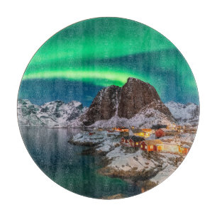 Ice & Snow   Northern Lights, Norway Cutting Board