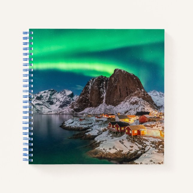 Ice & Snow | Northern Lights, Norway Notebook (Front)