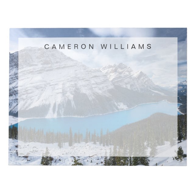 Ice & Snow | Peyto Lake, Canadian Rockies Notepad (Front)