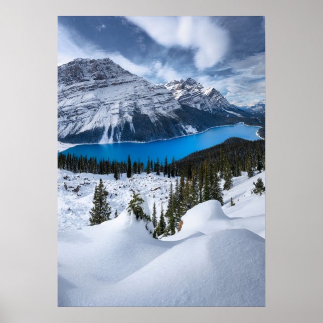 Ice & Snow | Peyto Lake, Canadian Rockies Poster (Front)