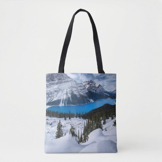 Ice & Snow | Peyto Lake, Canadian Rockies Tote Bag (Front)