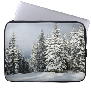 Ice & Snow   Pine Woodland, Austria Laptop Sleeve