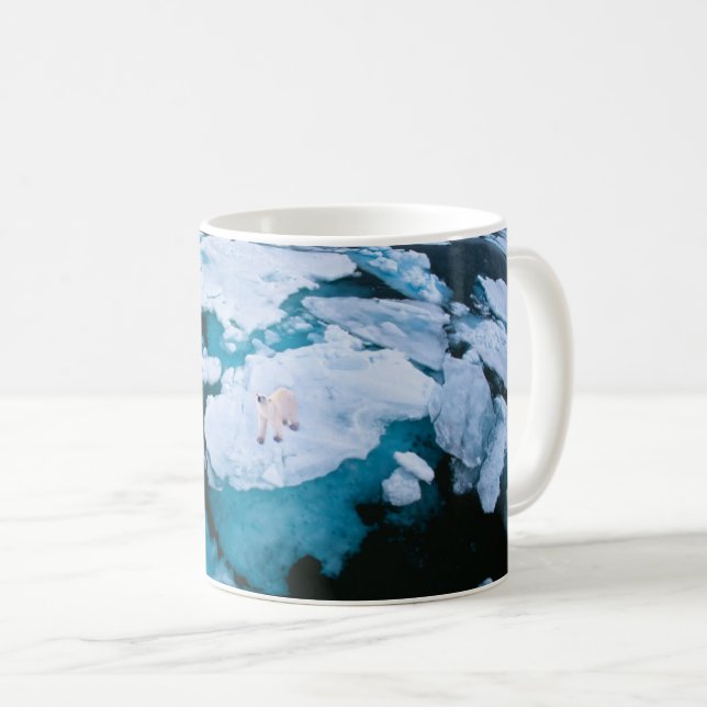 Ice & Snow | Polar Bear, Arctic Ocean, Svalbard Coffee Mug (Front Right)