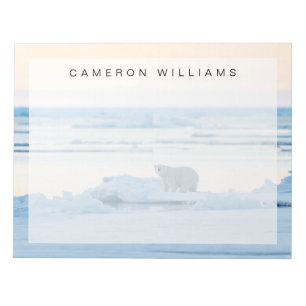 Ice & Snow Polar Bear Iceberg Norway Notepad