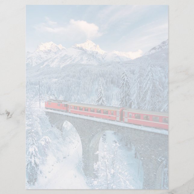 Ice & Snow | Red Bernina Express Train Switzerland (Front)