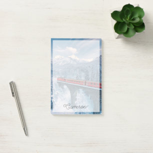Ice & Snow Red Bernina Express Train Switzerland Post-it Notes