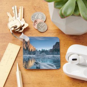 Ice & Snow Rime Ice in Yosemite Valley Key Ring