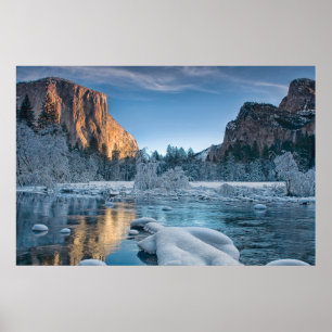 Ice & Snow Rime Ice in Yosemite Valley Poster