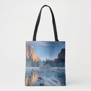 Ice & Snow Rime Ice in Yosemite Valley Tote Bag
