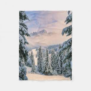 Ice & Snow Rosengarten, Germany Fleece Blanket