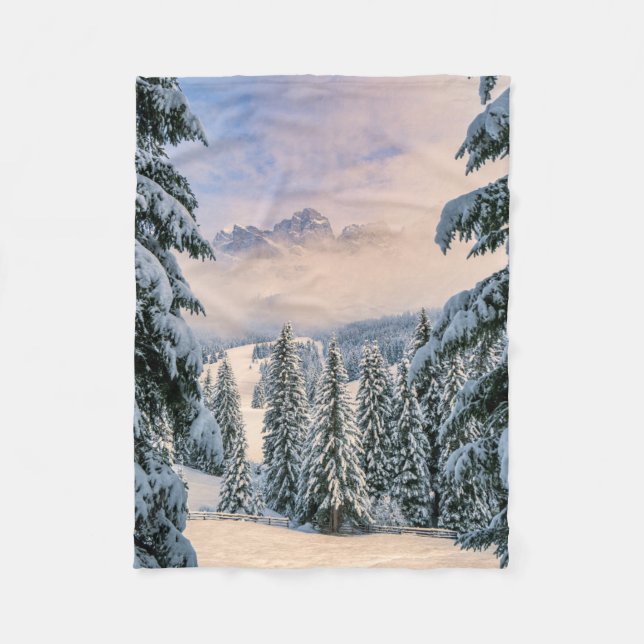 Ice & Snow | Rosengarten, Germany Fleece Blanket (Front)