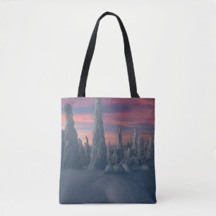 Ice & Snow Snow Covered Trees, Lapland, Finland Tote Bag