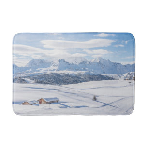 Ice & Snow Snowscape European Alps, Italy Bath Mat