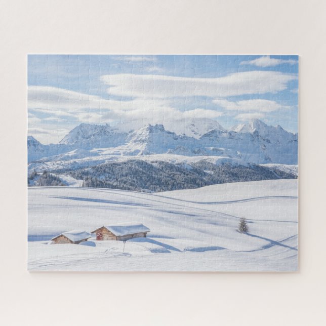 Ice & Snow | Snowscape European Alps, Italy Jigsaw Puzzle (Horizontal)