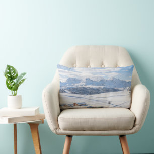 Ice & Snow Snowscape European Alps, Italy Lumbar Cushion