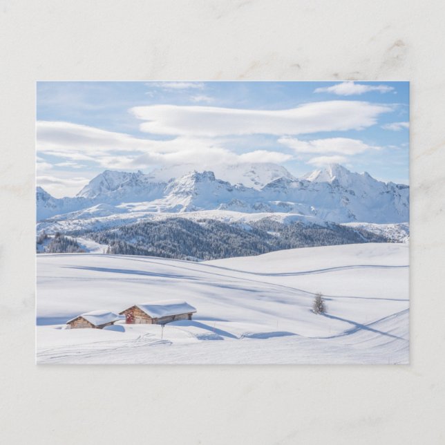 Ice & Snow | Snowscape European Alps, Italy Postcard (Front)
