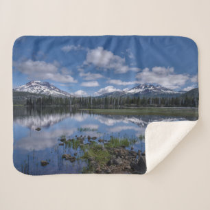 Ice & Snow   Sparks Lake, Oregon Sherpa Blanket