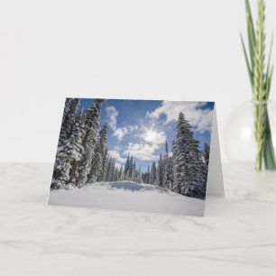Ice & Snow Sunrise Winter Snow Alberta, Canada Card