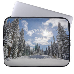 Ice & Snow Sunrise Winter Snow Alberta, Canada Laptop Sleeve