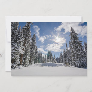 Ice & Snow Sunrise Winter Snow Alberta, Canada Thank You Card