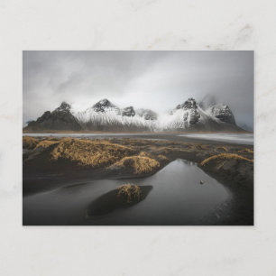 Ice & Snow Vestrahorn Mountain, Iceland Postcard