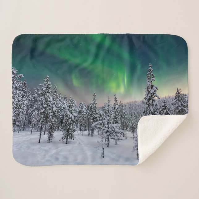 Ice & Snow | Winter Landscape, Finland Sherpa Blanket (Front (Horizontal))