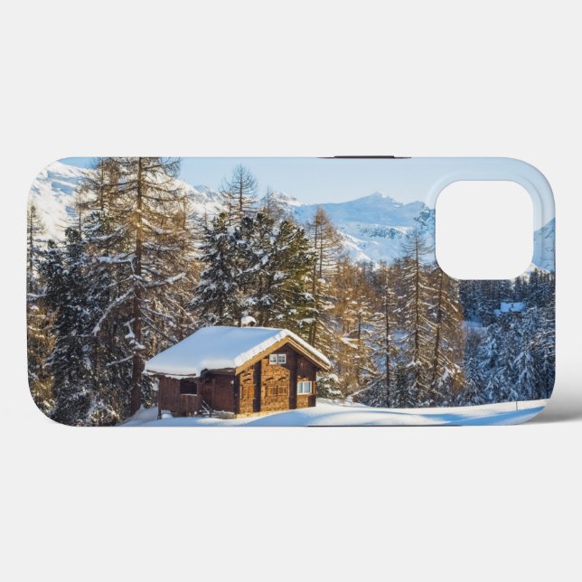 Ice & Snow | Winter Log Cabin Swiss Alps Case-Mate iPhone Case (Back (Horizontal))