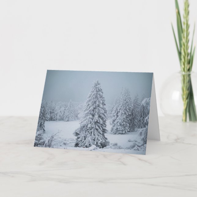 Ice & Snow | Woodland, Swiss Alps Card (Front)