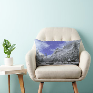 Ice & Snow Yosemite National Park Lumbar Cushion